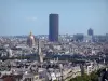 凯旋门 - 巴黎的全景，有荣军院圆顶和蒙巴纳斯塔，从凯旋门的顶部