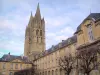 卡昂 - Abbaye-aux-Hommes：圣艾蒂安教堂的修道院建筑和塔楼