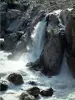 圣瑞埃里 - Saut du Tarn（Jumping Sabo）的遗址：瀑布和岩石