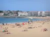 圣让德吕兹 - 沙滩与夏季度假者，大西洋和海滨度假胜地的海滩正面