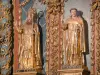 圣让德吕兹 - 圣让 - 巴蒂斯特教堂的内部：巴洛克式祭坛的细节 - 圣利奥和圣安东尼的雕像