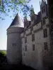 城堡Rochechouart - 门面和城堡塔