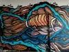 塞纳河畔维特里的街头艺术 - 彩色壁画