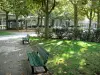 格子棉布 - Spa（温泉镇）：Sources Park及其树木，长椅和带遮盖的画廊