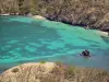 桑特人 - Saintes Archipelago的绿松石水域的看法