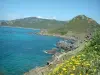 沿海景观科西嘉岛 - 地中海，岩石，海岸和丘陵（Parata尖端以北）