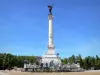 波尔多 - Girondins的纪念碑及其喷泉和柱子上面是一座自由女神像