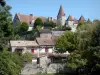 洛赞 - 城堡和村庄的房子