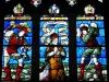 瑟丰德 - Saint-Rémi教堂的内部：16世纪的彩色玻璃窗;在Pays du Der
