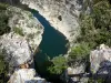 阿尔代什的风景 - Gorgesdel'Ardèche：从Ranc-Pointu观景台可欣赏到阿尔代什河的景色