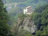 阿尔德斯 - Gorges de la Couze d'Ardes，可欣赏到Saint-Dizaint教堂的钟楼;在Auvergne火山区域自然公园