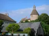 露丝 - Tour des Barons（Luzy贵族城堡的遗迹）庇护当地生活博物馆和城市屋顶