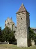Abadia de Blasimon - Antiga abadia beneditina Saint-Nicolas: torre quadrada e igreja Saint-Nicolas