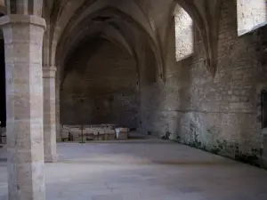 Abadia de Cluny - Abadia beneditina: interior de Farinier (edifício gótico): depósito