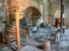 Abadia de Fontenay - Forja: sala da fornalha com sua grande lareira