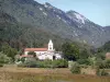 Abadia de Léoncel - Igreja da Abadia, vestígio da antiga abadia cisterciense, em um ambiente arborizado, no sopé da montanha Grand Échaillon