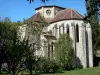 Abbaye de Beaulieu-en-Rouergue - Ancienne abbaye cistercienne (centre d'art contemporain) : chevet de l'église abbatiale de style gothique
