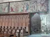 Abbaye de La Chaise-Dieu - Intérieur de l'église abbatiale Saint-Robert : stalles et tapisseries du chœur