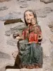 Abbaye Saint-Michel de Cuxa - Intérieur de l'église abbatiale : statue de la Vierge à l'Enfant