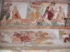 Abbaye de Saint-Savin - Intérieur de l'église abbatiale : peintures murales (fresques) romanes