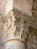 Abbaye de La Sauve-Majeure - Chapiteau sculpté de l'église abbatiale : le péché originel