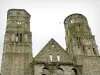 The abbeys of the Seine Valley - Jumièges abbey: Towers of the Notre-Dame church, in the Norman Seine River Meanders Regional Nature Park