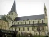 The abbeys of the Seine Valley - Saint-Georges de Boscherville abbey: Saint-Georges abbey church in Saint-Martin-de-Boscherville, in the Norman Seine River Meanders Regional Nature Park