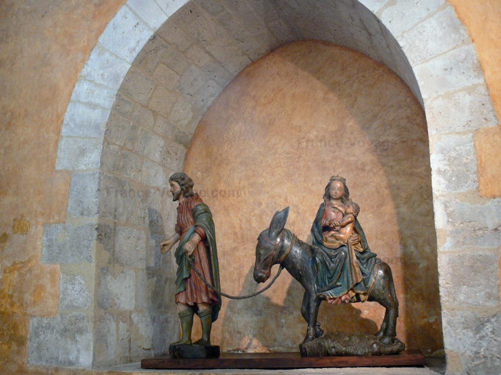 De abdij van Moissac - Abdij van Moissac: Abdij van Saint-Pierre de Moissac: Binnen in de kerk Saint-Pierre: Vlucht naar Egypte