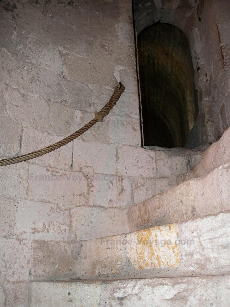 De abdij van Moissac - Abdij van Moissac: Abdij van Saint-Pierre de Moissac: trap naar de bovenzaal