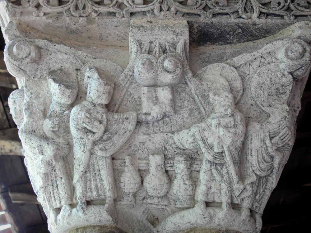De abdij van Moissac - Abdij van Moissac: Abdij van Saint-Pierre de Moissac: gebeeldhouwd de romaanse kloostergang