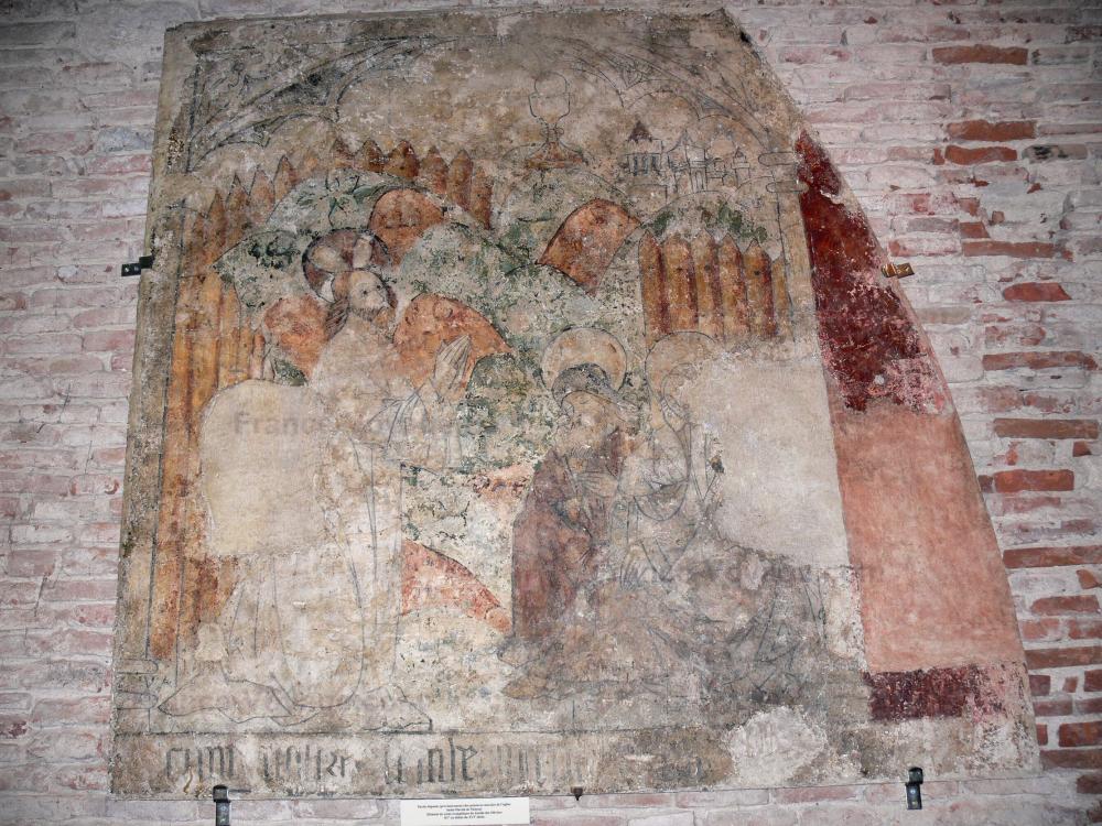 De abdij van Moissac - Abdij van Moissac: Abdij van Saint-Pierre de Moissac: voormalig muurschildering