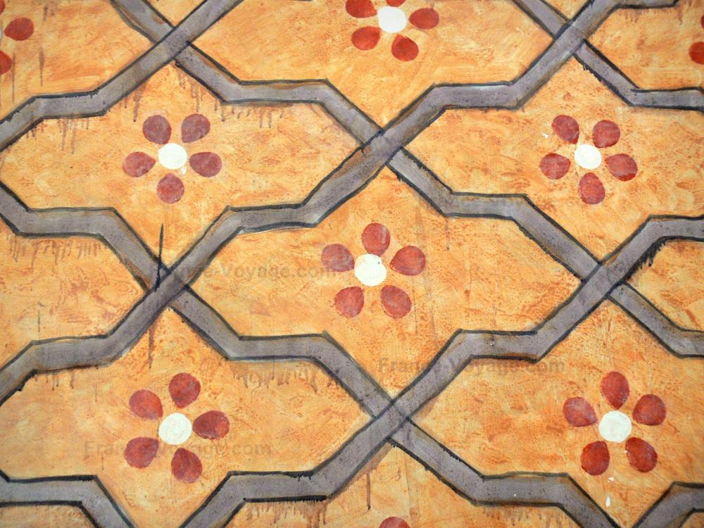 De abdij van Moissac - Abdij van Moissac: Abdij van Saint-Pierre de Moissac: detail van de muurschildering van St. Peter