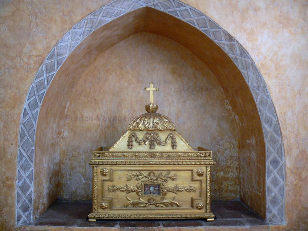 De abdij van Moissac - Abdij van Moissac: Abdij van Saint-Pierre de Moissac: Binnen in de kerk Saint-Pierre: Reliekhouder