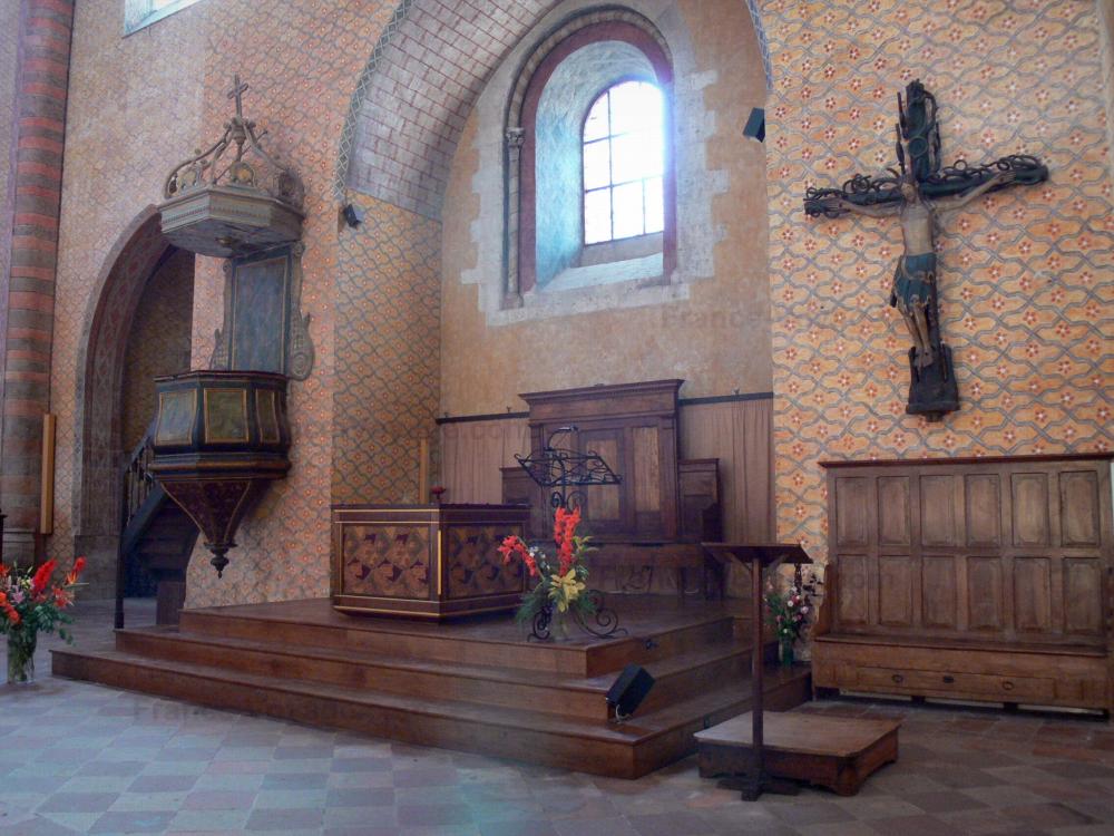 De abdij van Moissac - Abdij van Moissac: Abdij van Saint-Pierre de Moissac: Binnen in de kerk van St. Peter