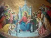 Agen - Binnen in de kathedraal van St. Caprais fresco (muurschildering)