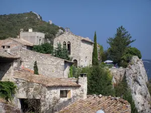 Aiguèze - Stenen huisjes in het middeleeuwse dorp