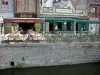 Amiens - Viertel Saint-Leu: Häuser und Strassencafés am Rande des Kanals