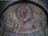 Anzy-le-Duc - Binnen in de kerk van Onze Lieve Vrouw van de Assumptie: fresco
