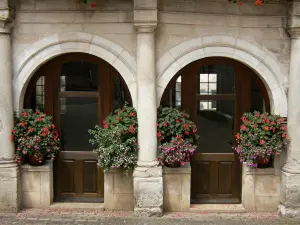 Arc-en-Barrois - Bloemen gevel van het huis Renaissance