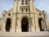 Argenteuil basilica - Facade of the Saint-Denys basilica in neo-Romanesque style