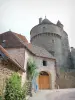 Arnay-le-Duc - La Motte-Forte tower, remnant of an old medieval fortified castle