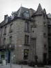 Aubusson - Fountain and Vallenet house with a turret