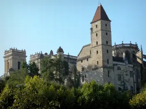 Auch - View of the Armagnac tower (former jail) and Sainte-Marie cathedral