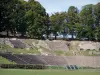 Autun - Resti del teatro romano (teatro antico) e gli alberi