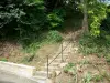 Auvers-sur-Oise - Famous Auvers staircase painted by Van Gogh; in the Regional Natural Park of French Vexin