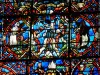 Auxerre - Dentro da catedral de Saint-Étienne: vitral