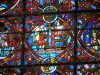 Auxerre - Dentro da catedral de Saint-Étienne: vitral