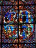 Auxerre - Intérieur de la cathédrale Saint-Étienne : vitrail