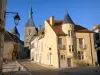 Avallon - Turreted house and clock tower