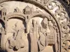 Avallon - Particolare del timpano del portale sud della chiesa di Saint-Lazare
